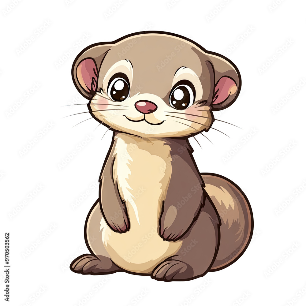 Fototapeta premium Ferret | Icon | Anime