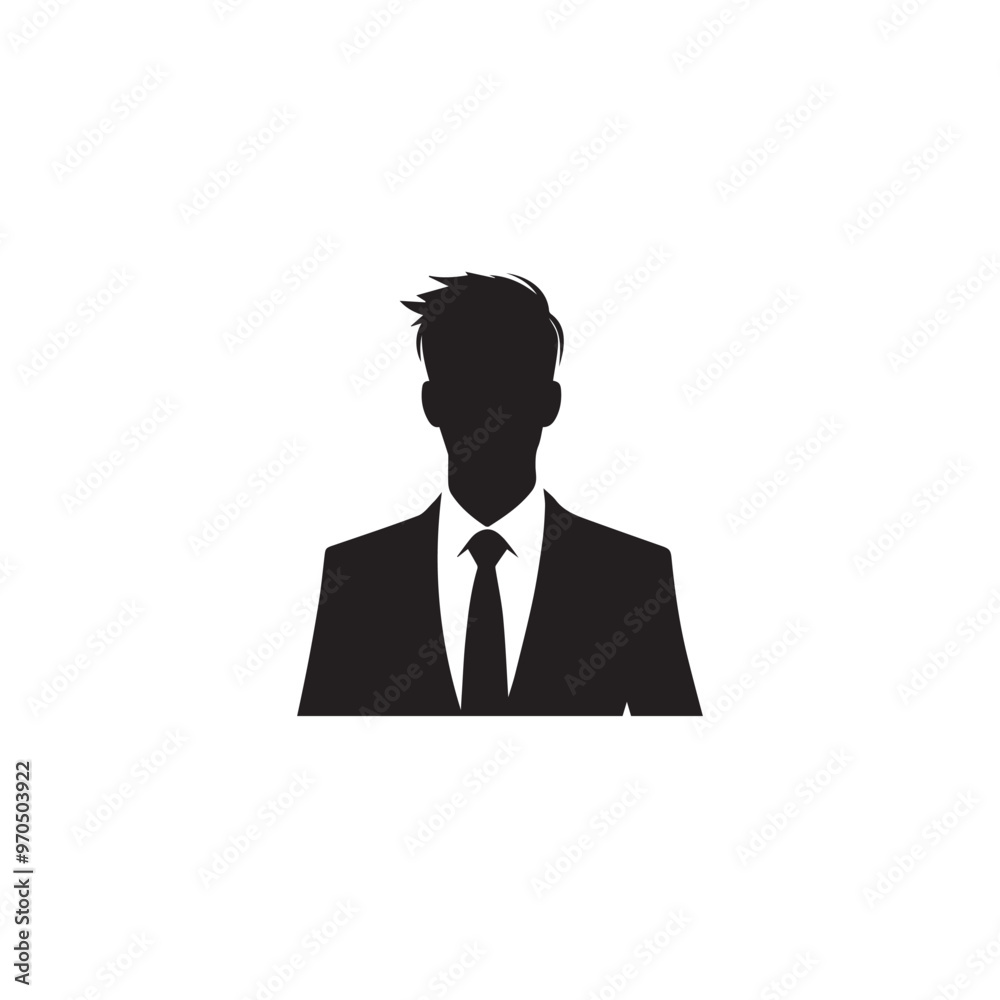 Businessman silhouette. Businessman logo, icon. Businessman vector design black and white. Businessman silhouette. Businessman logo, icon. Businessman vector design black and white.