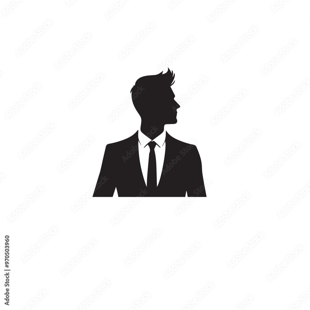 Businessman silhouette. Businessman logo, icon. Businessman vector design black and white. Businessman silhouette. Businessman logo, icon. Businessman vector design black and white.