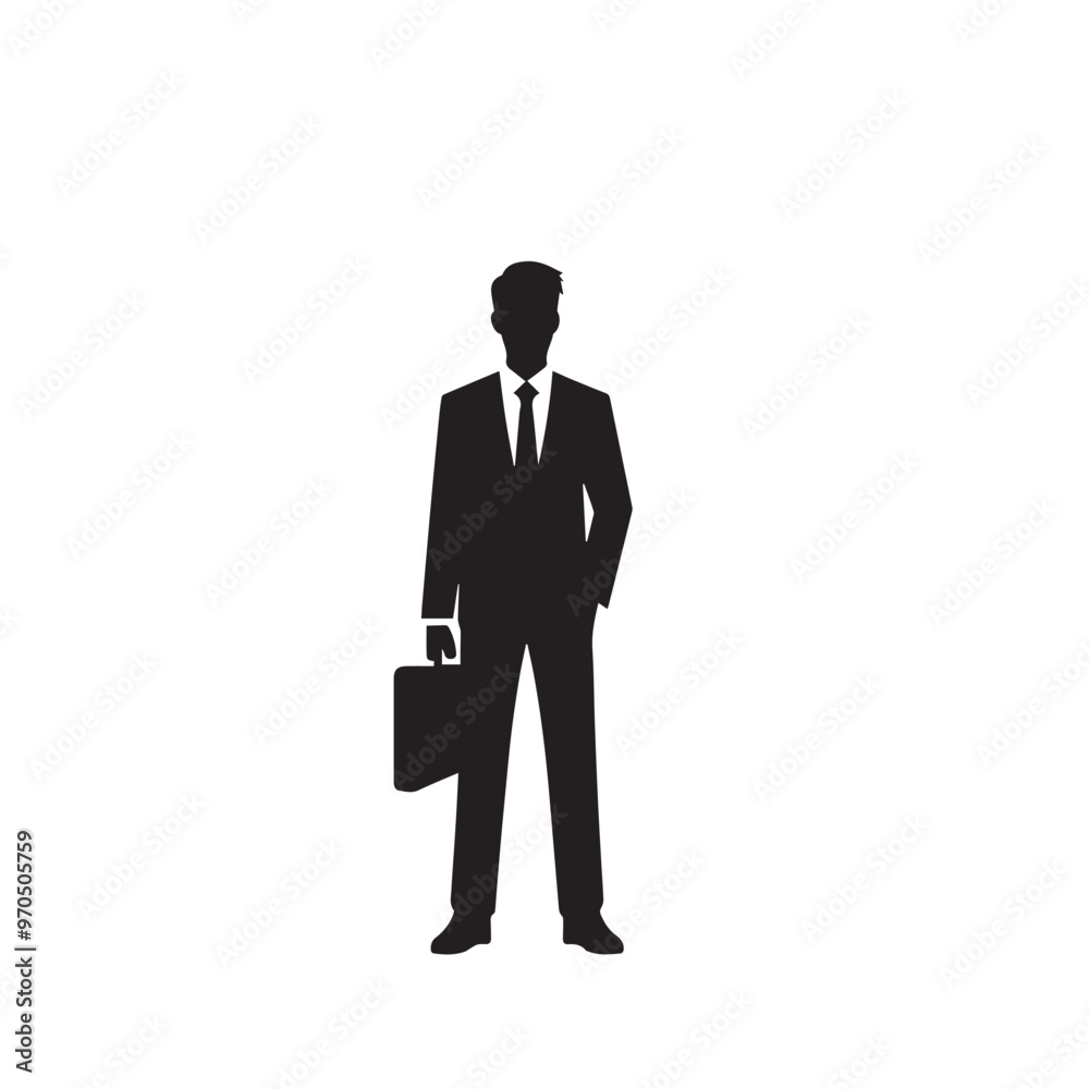 Businessman silhouette. Businessman logo, icon. Businessman vector design black and white. Businessman silhouette. Businessman logo, icon. Businessman vector design black and white.