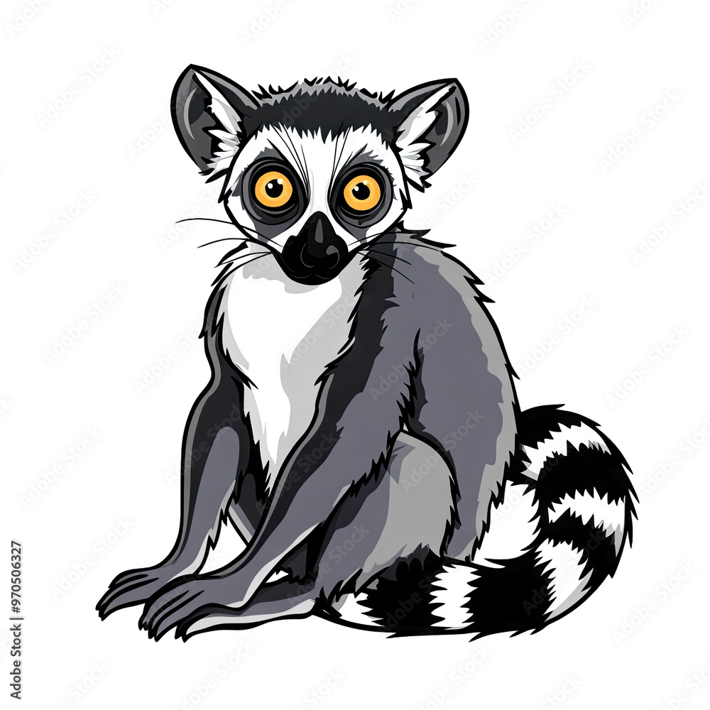 Fototapeta premium Lemur | Icon | Anime