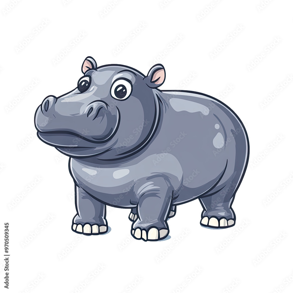 Fototapeta premium Pygmy Hippopotamus | Icon | Anime