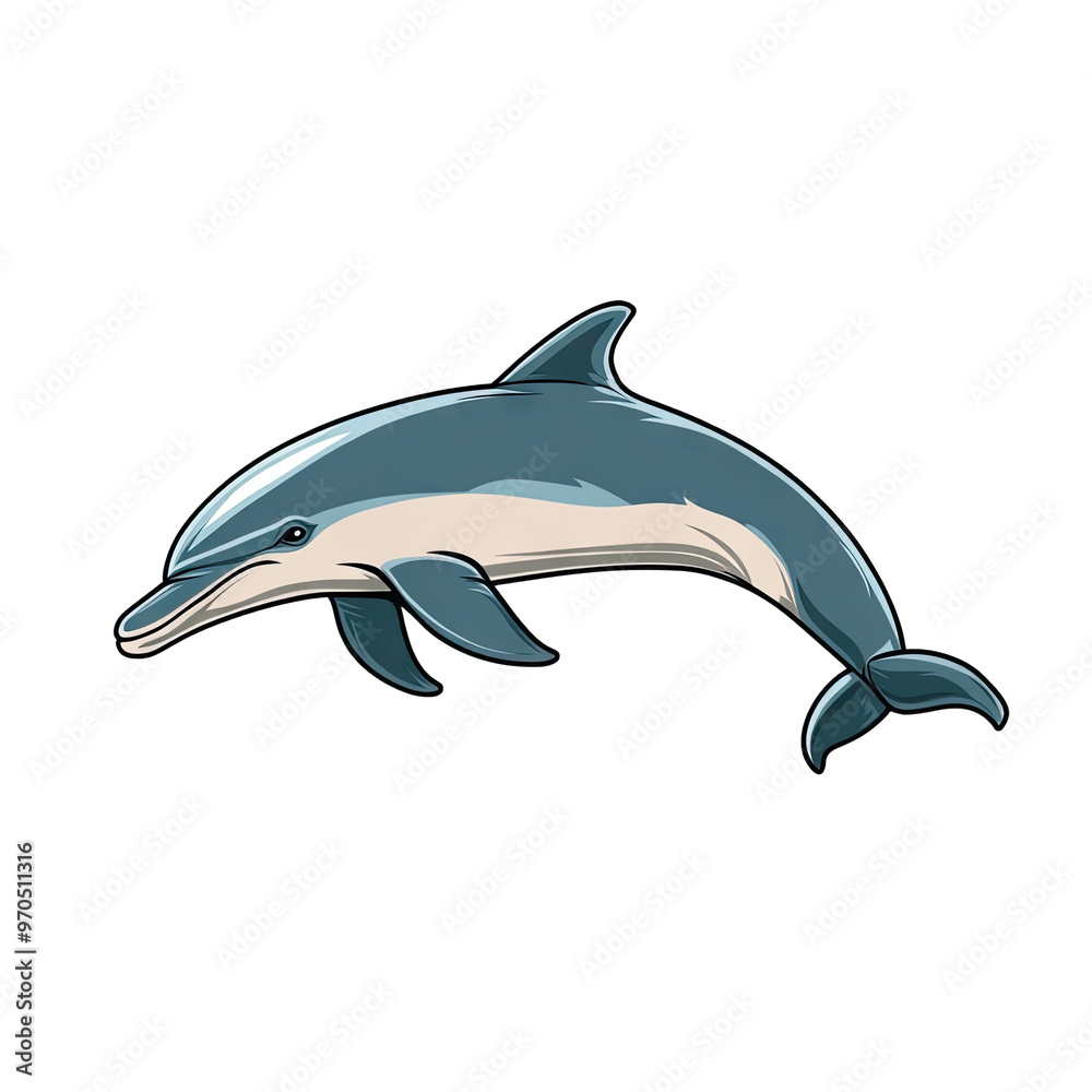 Obraz premium Spinner Dolphin | Icon | Anime