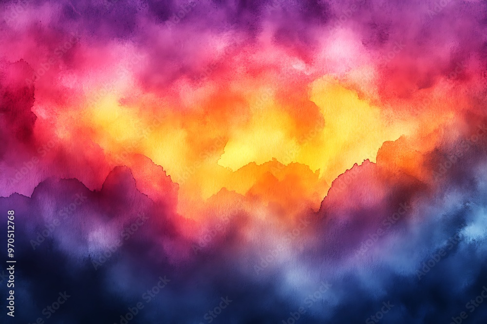 Fototapeta premium Freeze motion of colorful powder explosions isolated on background