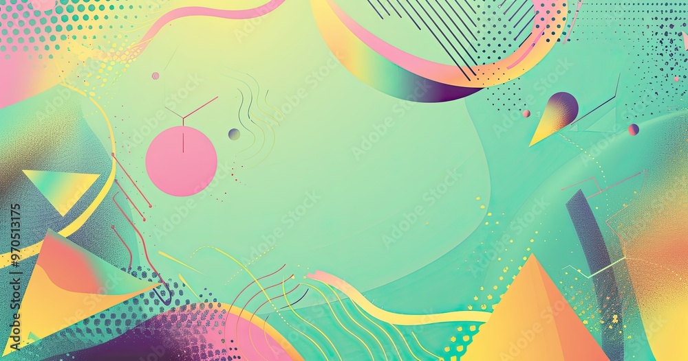 A vibrant abstract design featuring geometric shapes, curves, and colorful patterns, suitable for digital backgrounds or graphic projects. A vibrant abstract design featuring geometric shapes, curves, and colorful patterns, suitable for digital backgrounds or graphic projects.