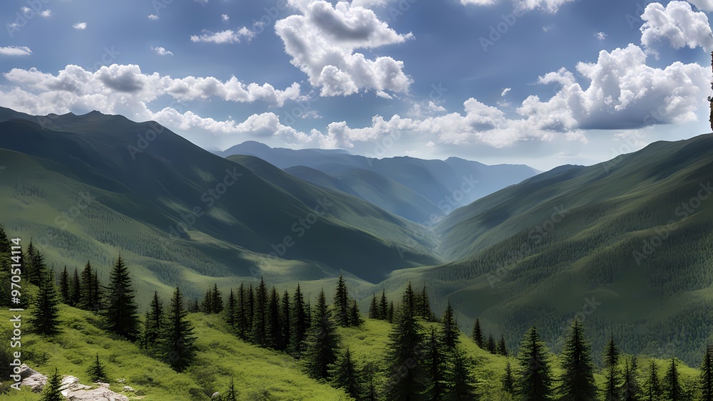 Fototapeta premium landscape with clouds