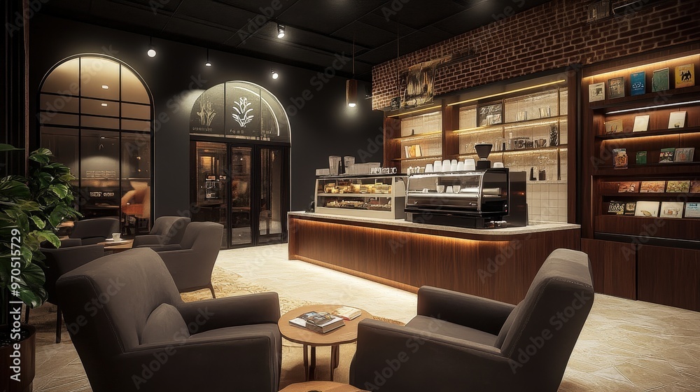 contemporary coffee shop with a focus on comfort and relaxation contemporary coffee shop with a focus on comfort and relaxation