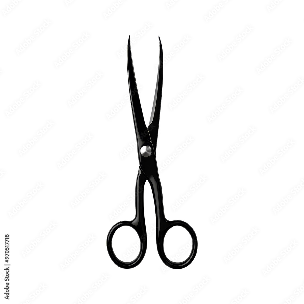 Black Scissors Isolated Black Scissors Isolated