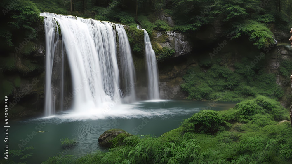 Obraz premium waterfall in the forest