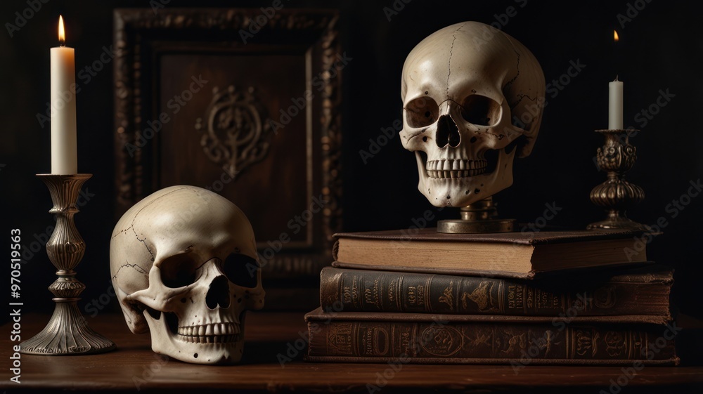 Still Life with Skulls and Candles Still Life with Skulls and Candles