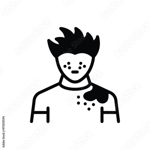 Black  solid icon for dermatitis