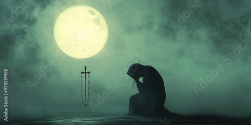 Melting rosary fractured moon shifting fog