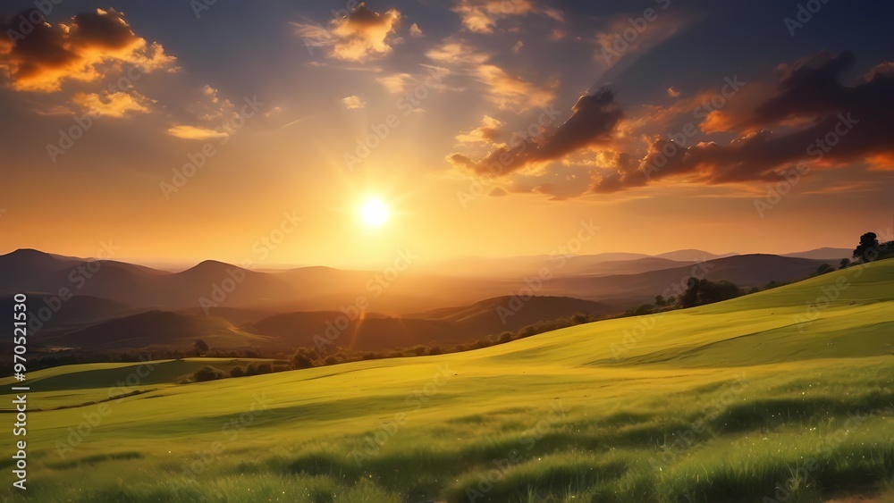 Obraz premium sunrise in the mountains