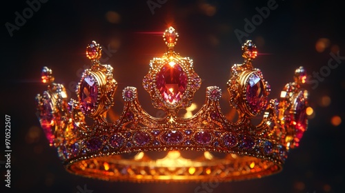 Golden Crown with Gems.