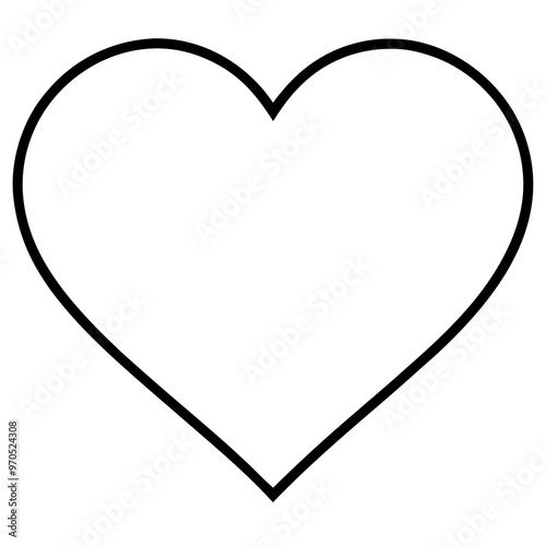 love symbol element outline coloring book page line art drawing
