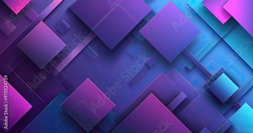 A vibrant abstract design featuring layered geometric shapes in shades of blue and purple, ideal for digital backgrounds.