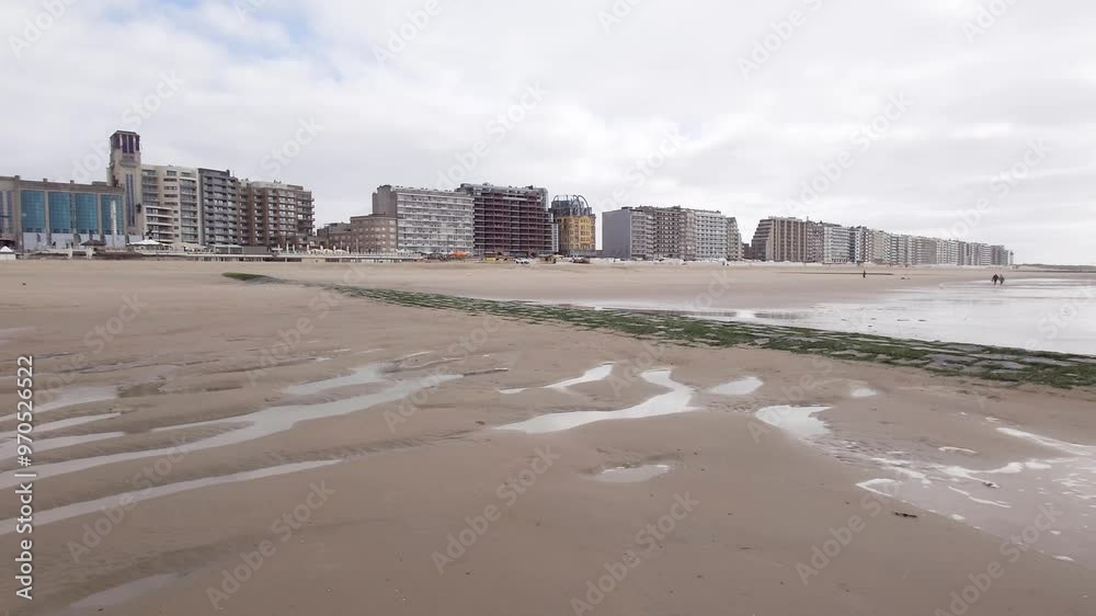 Panoramic skyline view of Blankenberge at the North Sea - Belgian coast, Belgium Panoramic skyline view of Blankenberge at the North Sea - Belgian coast, Belgium