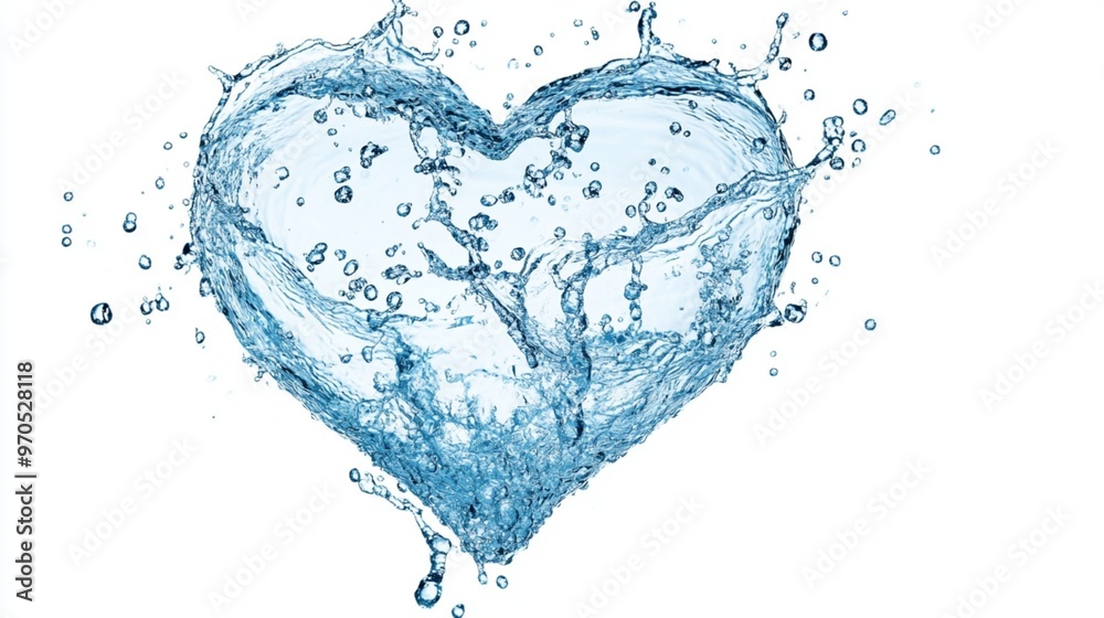 water splash heart of water ,Liquid heart, love and feelings concepts , splash of heart with water drop on white background.
water splash heart of water ,Liquid heart, love and feelings concepts , splash of heart with water drop on white background.