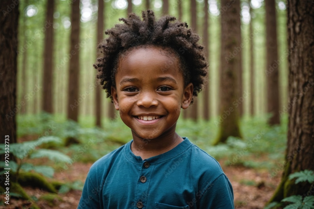 black child in forest black child in forest