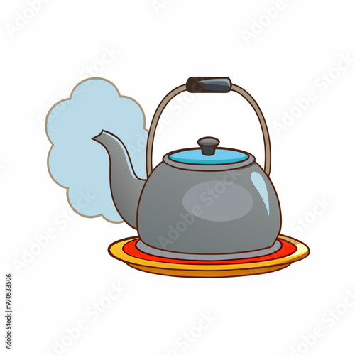 Kettle with boiling water on induction stove (15)