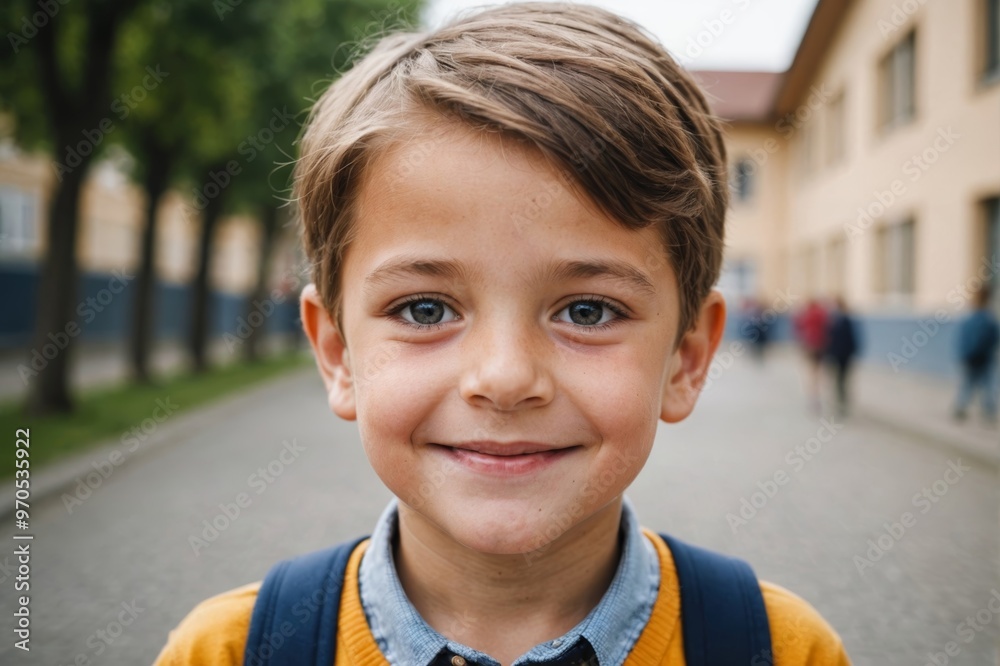 portrait of a little school child portrait of a little school child