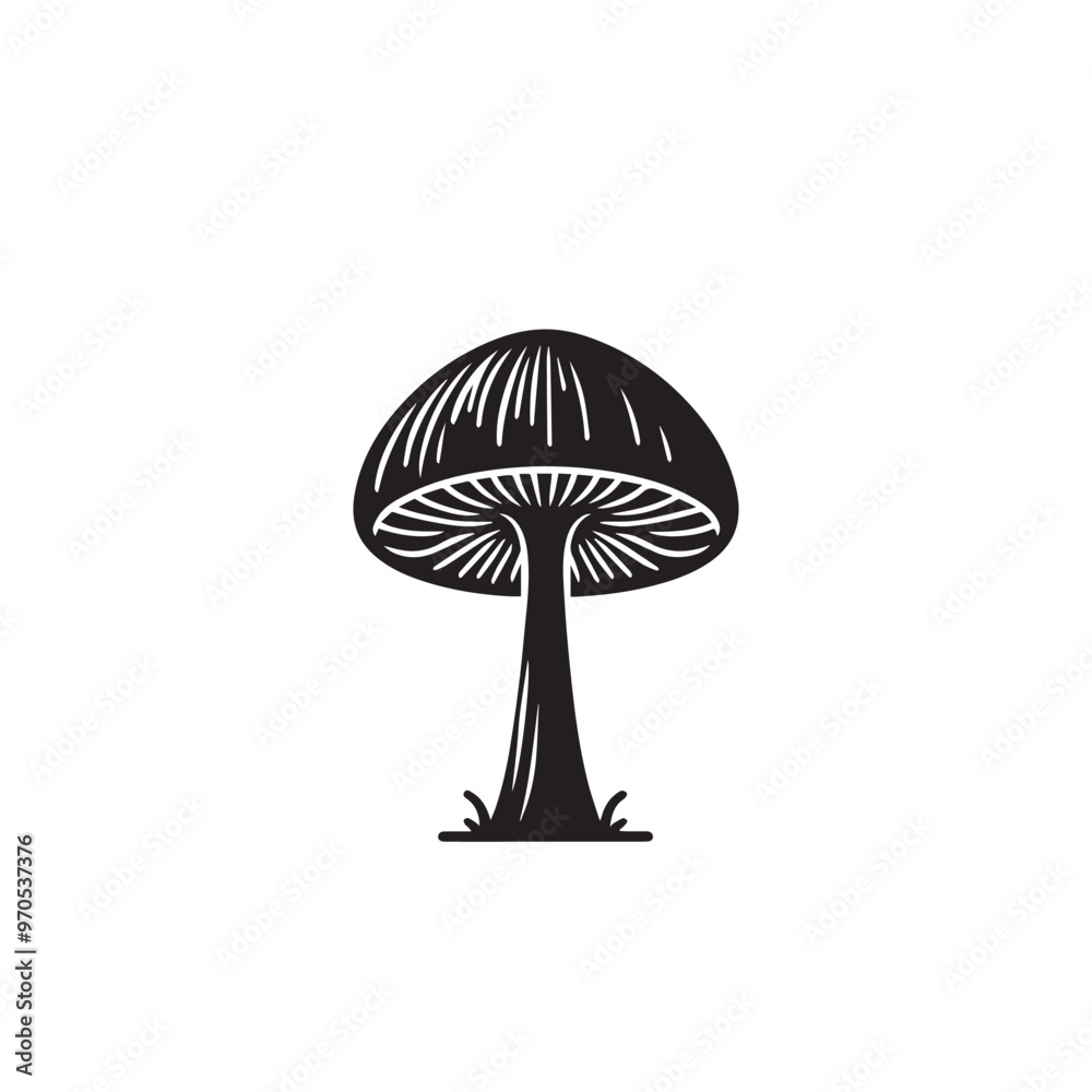 Mushroom vector design. Mushroom logo, icon design. Mushroom illustration isolated on white background. Mushroom vector design. Mushroom logo, icon design. Mushroom illustration isolated on white background.