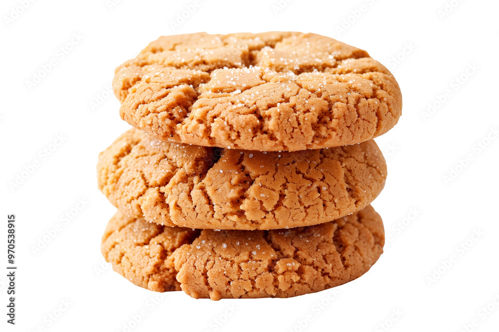 Cracked Peanut butter cookies isolated on white transparent background. Cracked Peanut butter cookies isolated on white transparent background.