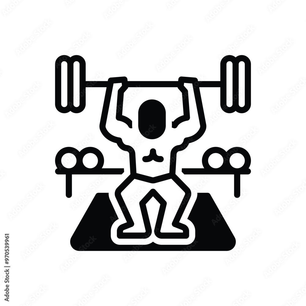 Black solid icon for gym Black solid icon for gym