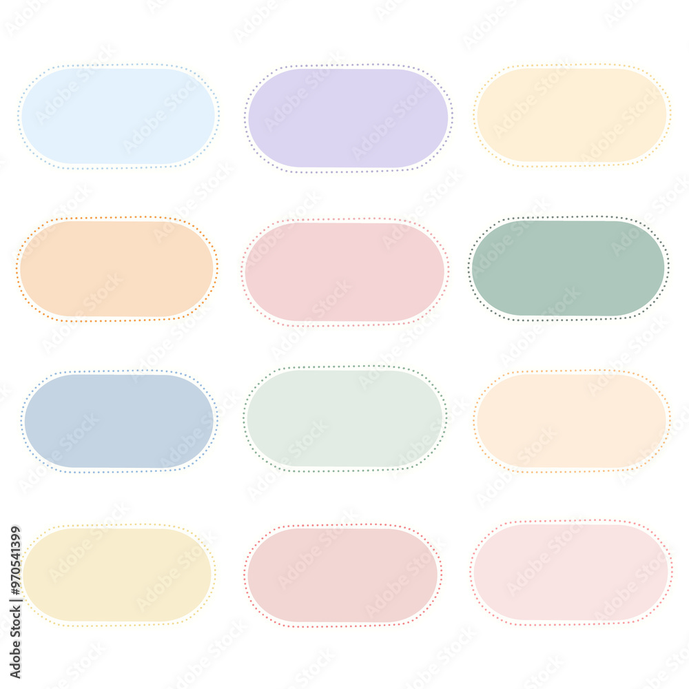 Pastel color collection of speech bubble illustrations Pastel color collection of speech bubble illustrations