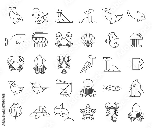 Animals logos collection. Animal logo set. Icon design