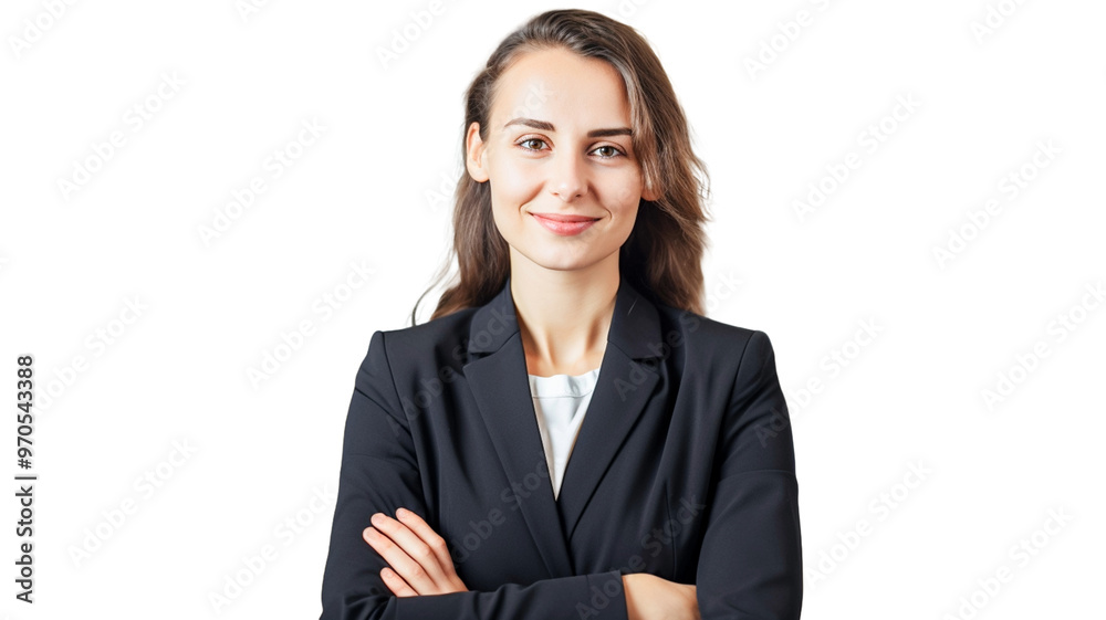 Smart, intelligent, friendly, likable portrait of an executive business woman manager on transparent background PNG.
Smart, intelligent, friendly, likable portrait of an executive business woman manager on transparent background PNG.