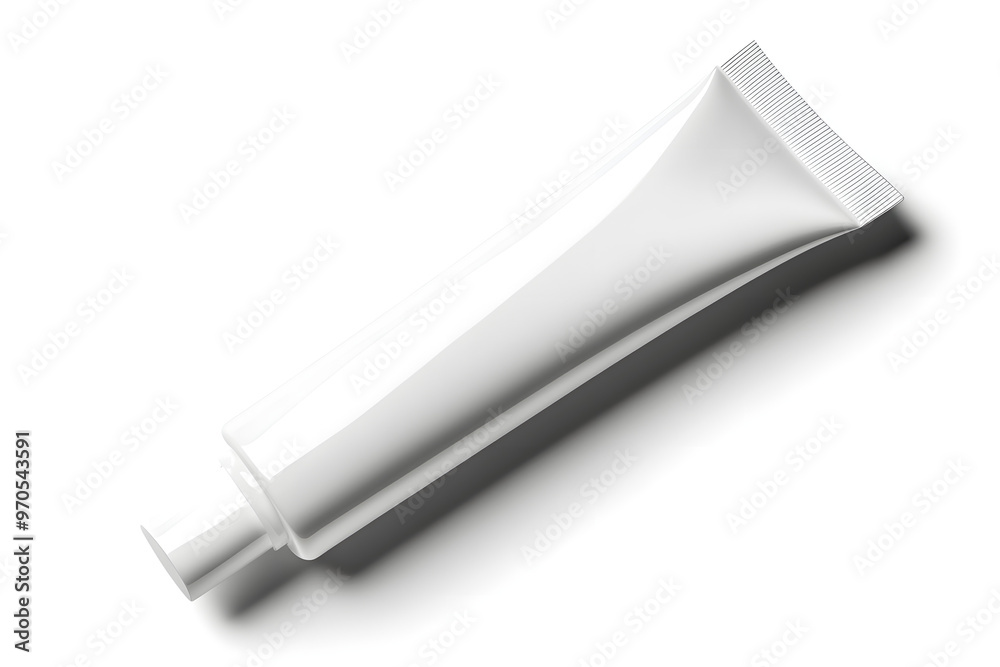 Cosmetic Tube Mockup for Anti-Age Cream on White Background Cosmetic Tube Mockup for Anti-Age Cream on White Background