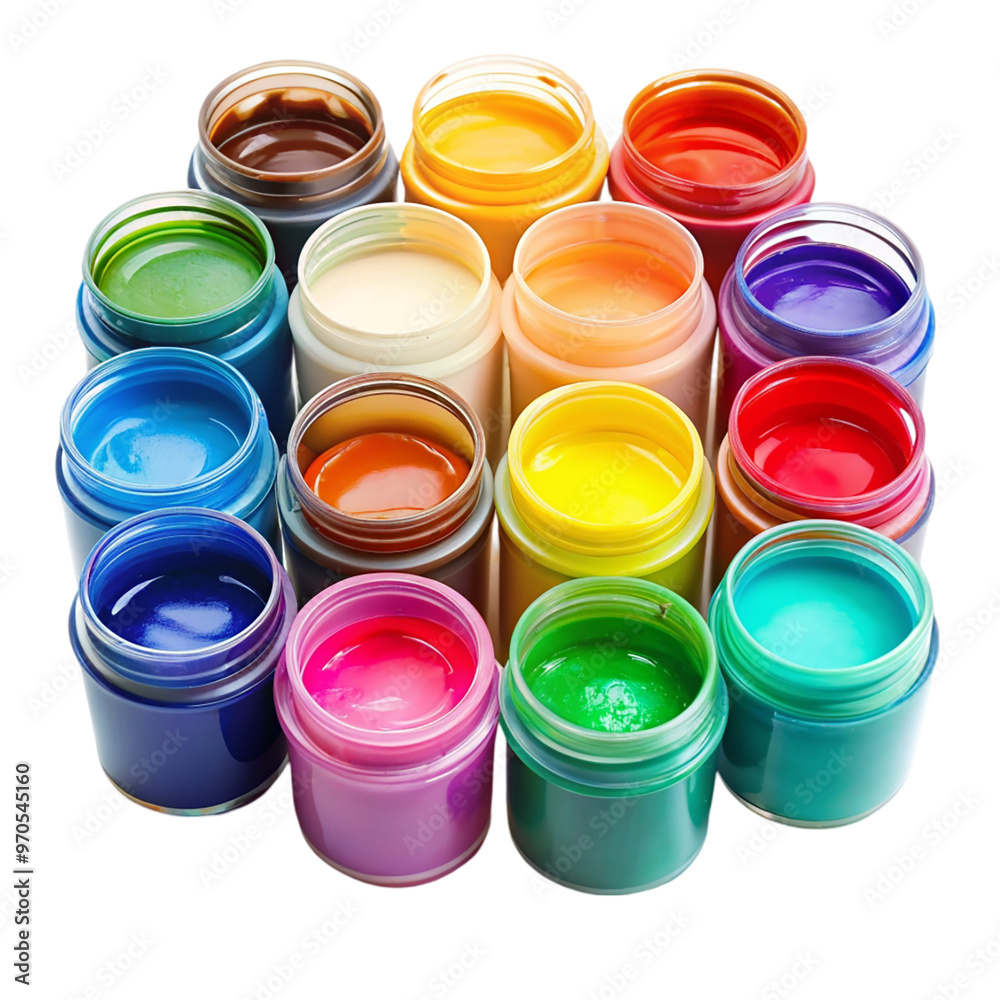 Acrylic paints isolated on transparent background. Acrylic paints isolated on transparent background.