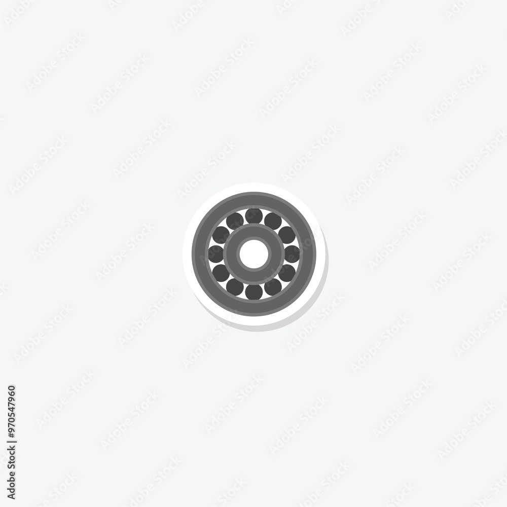 Ball bearing icon sticker isolated on gray background Ball bearing icon sticker isolated on gray background