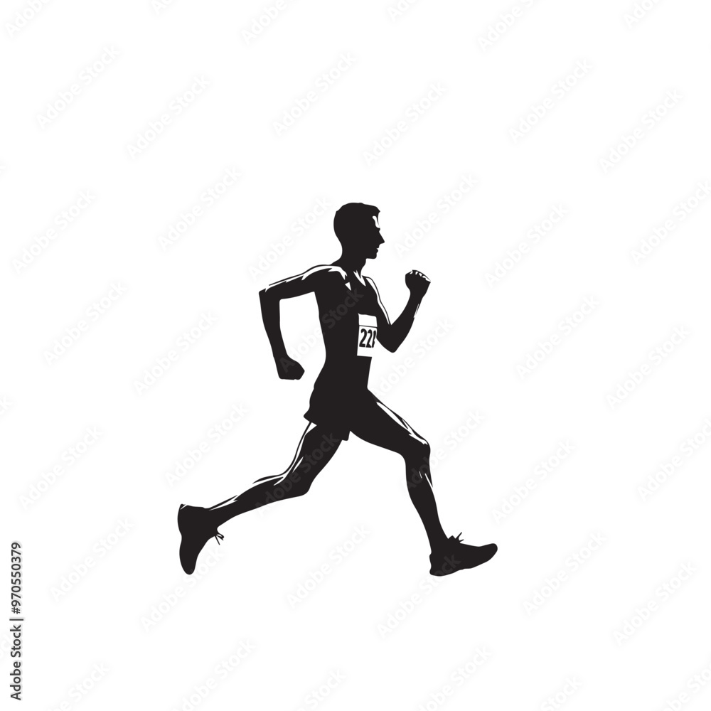 Running man silhouette. Physical exercise man silhouette vector. Running man vector design black and white. Running man silhouette. Physical exercise man silhouette vector. Running man vector design black and white.