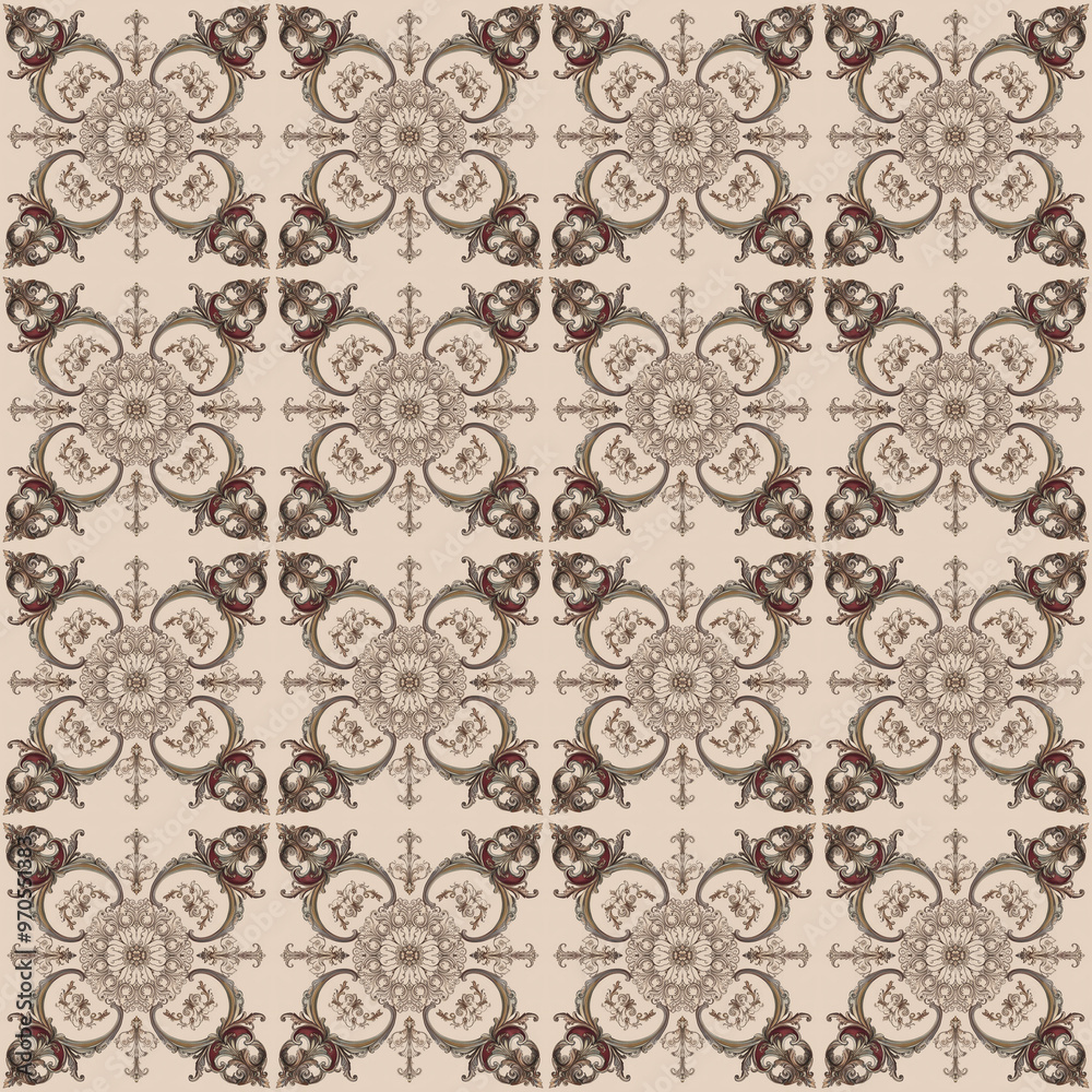 seamless beige brown pattern with elements seamless beige brown pattern with elements