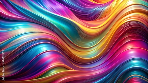 Wallpaper Mural Abstract iridescent flow background with vibrant colors and dynamic patterns Torontodigital.ca