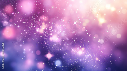 A stylish design featuring a soft purple and pink background with sparkling stars. Perfect for promoting your business  it has a dreamy feel with a blurred cosmic backdrop.