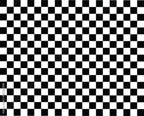 Square Black and white checkered abstract background
