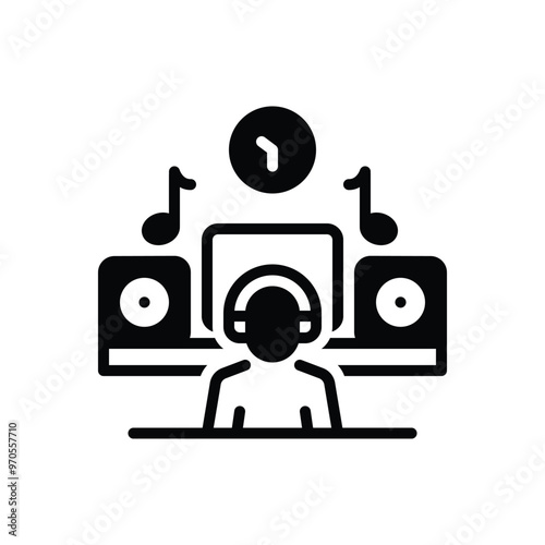 Black solid icon for composer