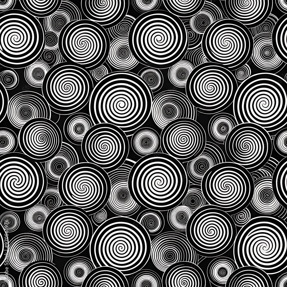 Abstract chaotic circles design pattern background