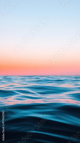 A serene sunrise over a calm ocean, symbolizing new beginnings and hope, sunrise, calm ocean, hope