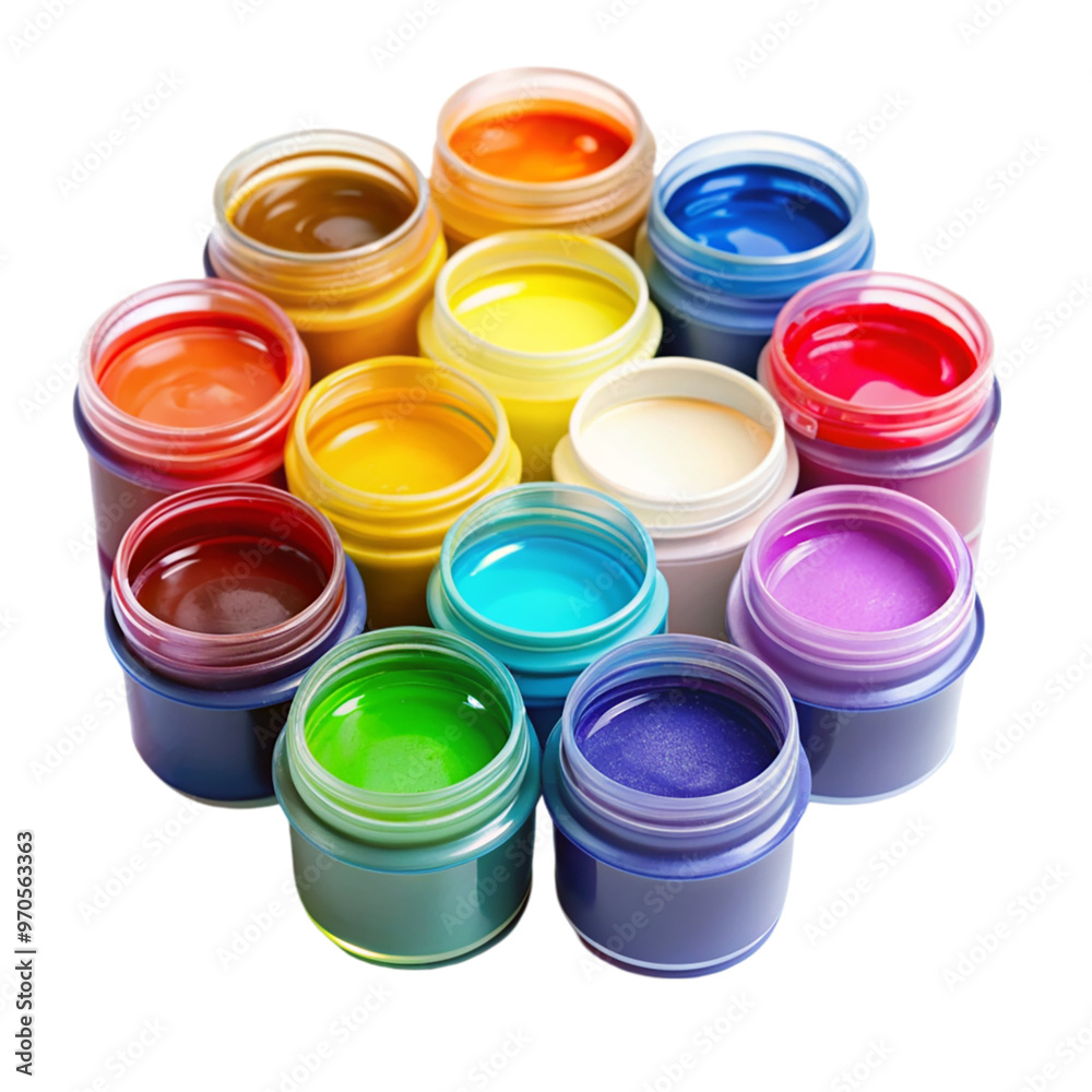 Acrylic paints isolated on transparent background. Acrylic paints isolated on transparent background.