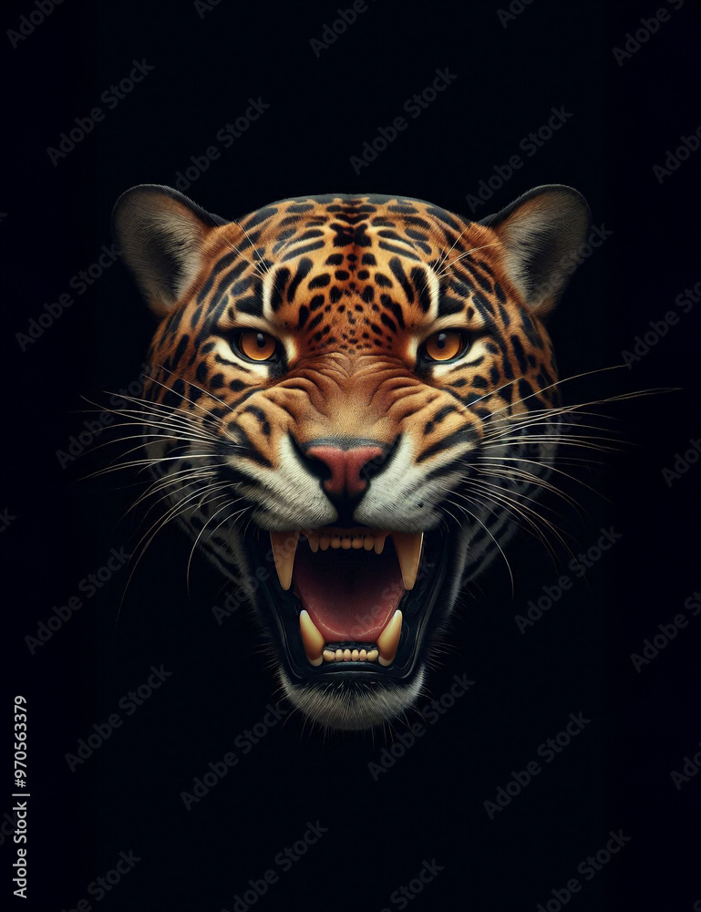 Obraz premium Panther portrait, menacing look nice colors adult animal
