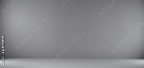 Wallpaper Mural A gray, empty room with a flat, smooth surface and a light source on the right side, creating a sense of depth and space. Torontodigital.ca