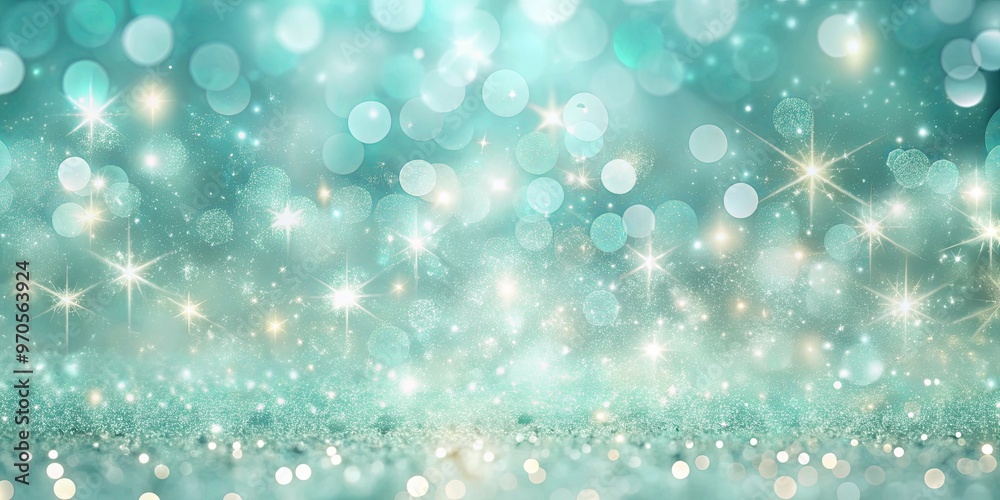 Tranquil wallpaper featuring icy mint and silver colors with shimmering lights, perfect for creating a calming atmosphere in any space Tranquil wallpaper featuring icy mint and silver colors with shimmering lights, perfect for creating a calming atmosphere in any space