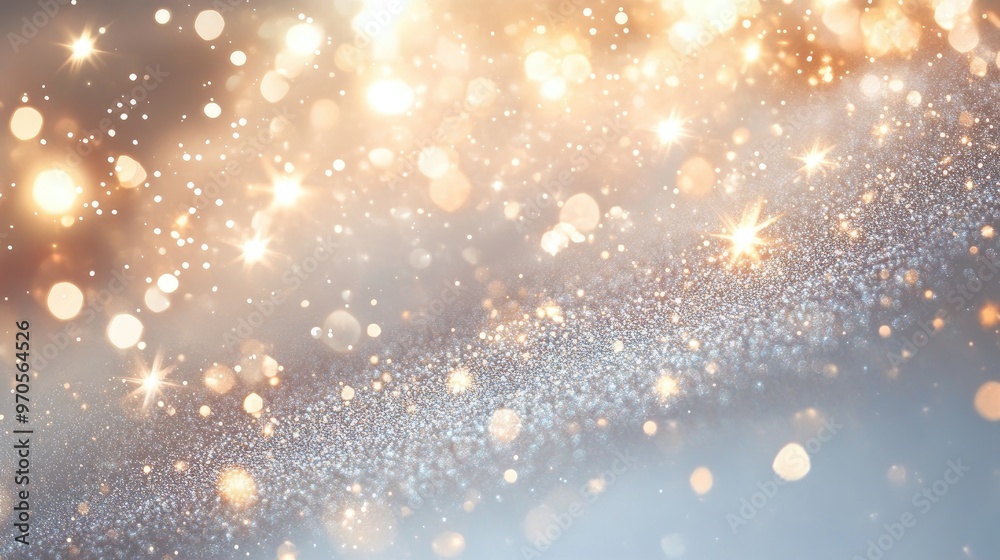 Tiny sparkling stars glowing brightly on a dynamic pastel-soft light grey background, creating a delicate and enchanting atmosphere Tiny sparkling stars glowing brightly on a dynamic pastel-soft light grey background, creating a delicate and enchanting atmosphere