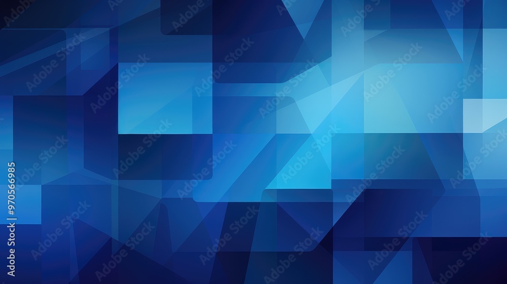 Obraz premium A vibrant abstract design featuring various shades of blue, creating a modern and dynamic visual effect.