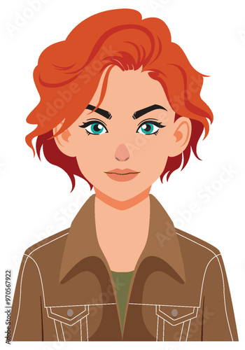 Confident Woman with Red Hair