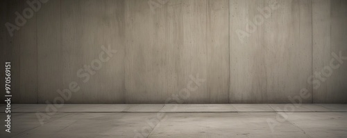 A simple, empty room with a concrete wall and a concrete floor.